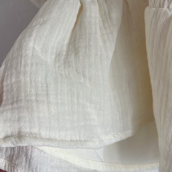 NWT Lena Boutique Ivory Boho Gauzy Cotton Layered Top Feminine Romantic Medium - Picture 5 of 5